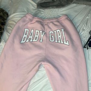 FASHION NOVA “BABY GIRL” Sweat Pants 😍
